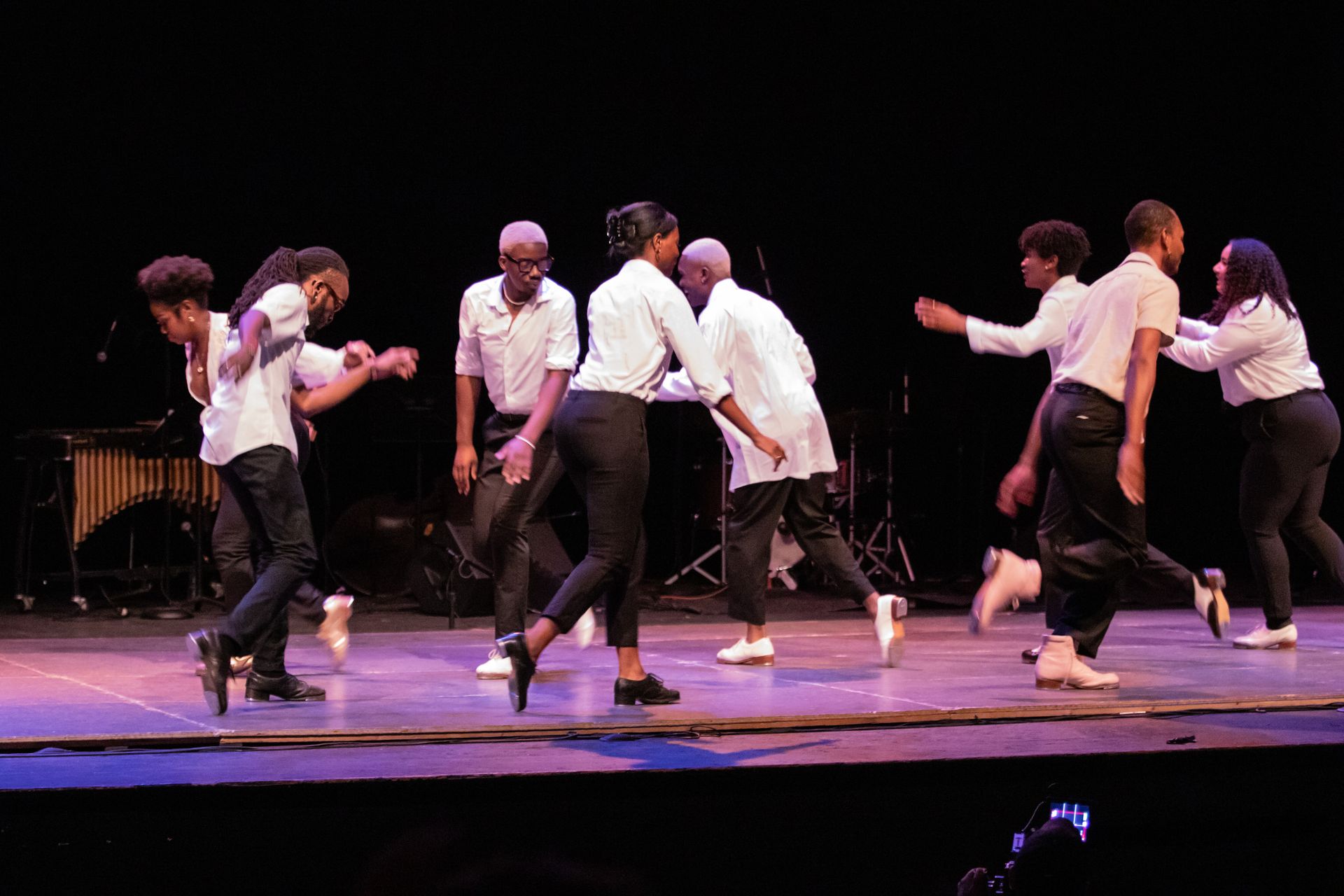 Performers on stage at the Harold Washington Cultural Center